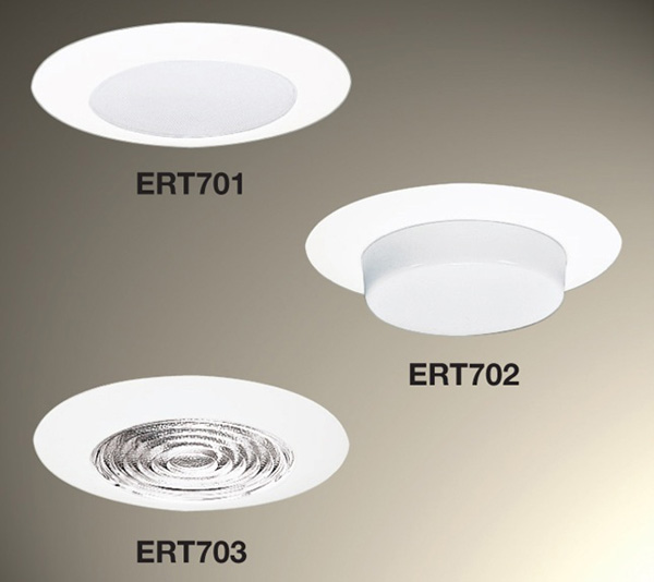 Picture of recalled shower lights models ERT701, ERT702 and ERT703