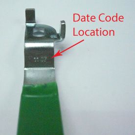 Valve Handle with Date Code